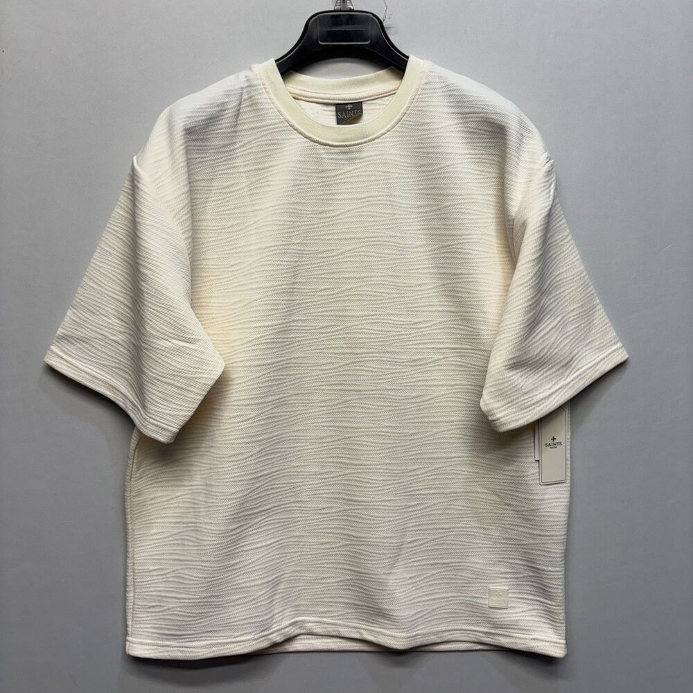 NWT Saints Studio Men Embossed Textured T-Shirt Tee Top XL X-Large D094 -15